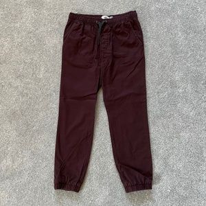 EUC Boys Old Navy Maroon Chino Joggers, L (10-12)